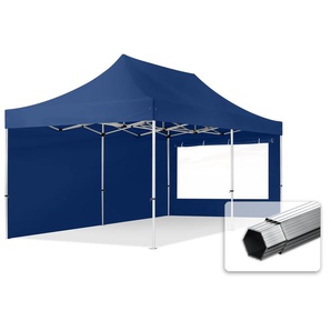 3x6m Aluminium Faltpavillon, inkl. 2 Seitenteile, dunkelblau - (600232)