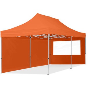 3x6m Aluminium Faltpavillon, inkl. 2 Seitenteile, orange - (59028)