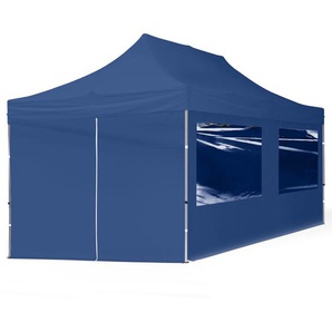 3x6m Aluminium Faltpavillon, inkl. 4 Seitenteile, dunkelblau - (59020)