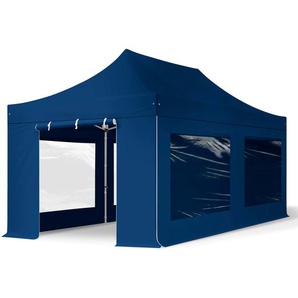 3x6m Aluminium Faltpavillon, inkl. 4 Seitenteile, dunkelblau - (600230)