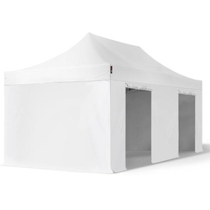 3x6m Aluminium Faltpavillon, inkl. 4 Seitenteile, weiß - (578688)