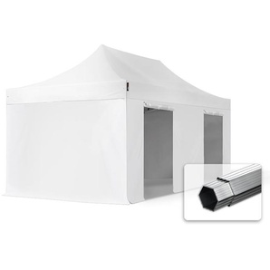 3x6m Aluminium Faltpavillon, inkl. 4 Seitenteile, weiß - (600216)
