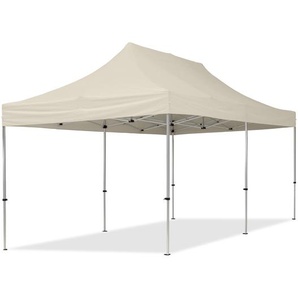 3x6m Aluminium Faltpavillon, ohne Seitenteile, creme - (59021)