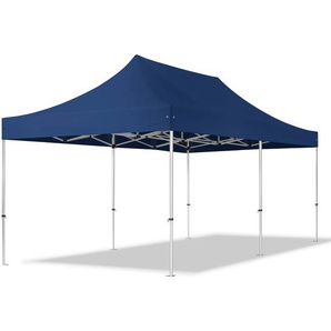 3x6m Aluminium Faltpavillon, ohne Seitenteile, dunkelblau - (600229)