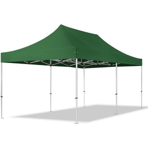 3x6m Aluminium Faltpavillon, ohne Seitenteile, dunkelgrün - (600217)