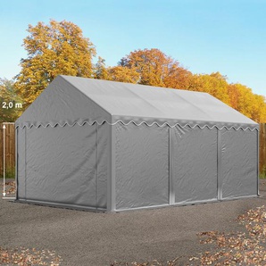 3x6m Lagerzelt, PVC-Plane, grau - (2332)