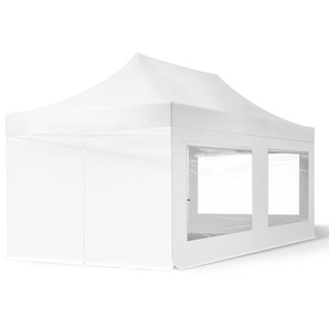 3x6m Stahl Faltpavillon, inkl. 4 Seitenteile, weiß - (59056)