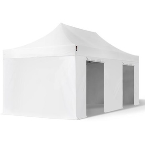 3x6m Stahl Faltpavillon, inkl. 4 Seitenteile, weiß - (600084)