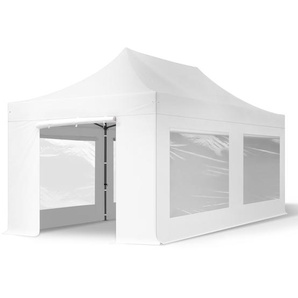 3x6m Stahl Faltpavillon, inkl. 4 Seitenteile, weiß - (600085)
