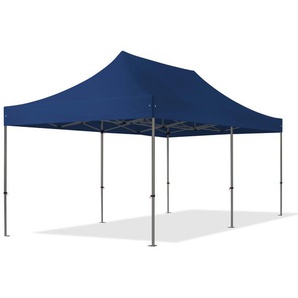 3x6m Stahl Faltpavillon, ohne Seitenteile, dunkelblau - (600067)