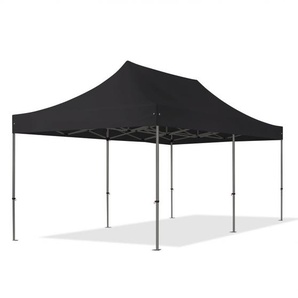 3x6m Stahl Faltpavillon, ohne Seitenteile, schwarz - (600120)