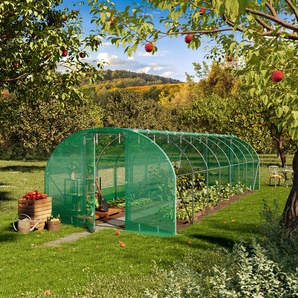 3x8m Foliengewächshaus, PE-Plane, grün - (8991)