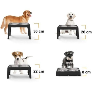 4-fach höhenverstellbare und faltbare Futterstation Fressnapf Wassernapf NICO 2 x 1,2 Liter