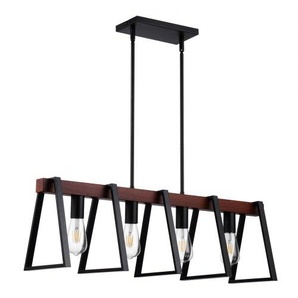 4-flammige Pendelleuchte für Kücheninseln, 60 W, verstellbare Esszimmerleuchte mit 2 x 6 Zoll und 6 x 12 Zoll langen Stangen, lineare Kronleuchterbeleuchtung im industriellen Metallrahmen-Stil XXDTDJS2040YXV70IV7