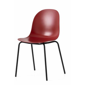 4-Fußstuhl CONNUBIA Academy CB/1663 Stühle Gr. B/H/T: 49 cm x 83 cm x 51 cm, 2 St., Metall, rot (rot o x id, schwarz) 4-Fuß-Stühle angenehmer Sitzkomfort