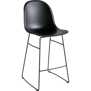4-Fußstuhl CONNUBIA Academy CB/1674-LHS / -V_P15 Stühle Gr. B/H/T: 48 cm x 105 cm x 55 cm, Leder, Metall, schwarz (schwarz 315, schwarz) 4-Fuß-Stühle