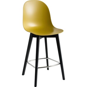 4-Fußstuhl CONNUBIA Academy W CB/1672_P15L Stühle Gr. B/H/T: 47 cm x 105 cm x 50 cm, Massivholz, gelb (senfgelb matt p973, schwarz) 4-Fuß-Stühle