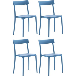 4-Fußstuhl CONNUBIA ARGO CB/1523 Stühle Gr. B/H/T: 48 cm x 82 cm x 47 cm, 4 St., Polypropylen, blau (sky blue matt 100) 4-Fuß-Stühle