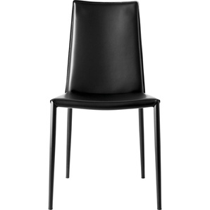 4-Fußstuhl CONNUBIA Boheme CB/1257 Stühle Gr. B/H/T: 48 cm x 90 cm x 52 cm, 2 St., regeneriertes Leder, Metall, schwarz 4-Fuß-Stühle