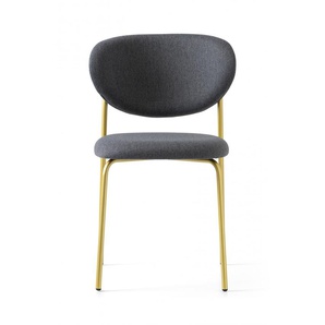 4-Fußstuhl CONNUBIA Cozy Stühle Gr. B/H/T: 50 cm x 80,5 cm x 54 cm, 2 St., Metall, schwarz (messing lackiert, schwarz, messing lackiert) 4-Fuß-Stühle