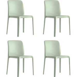 4-Fußstuhl CONNUBIA Stühle Gr. B/H/T: 77 cm x 103 cm x 58 cm, 4 St., Set, grün (thymian matt) 4-Fuß-Stühle