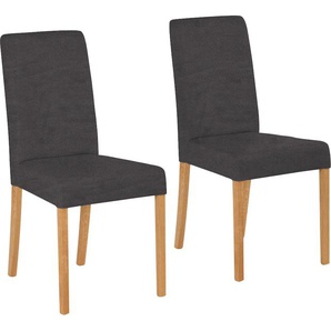 4-Fußstuhl HOME AFFAIRE Bologna Stühle Gr. B/H/T: 44 cm x 91 cm x 56 cm, 4 St., Microfaser, Gestell aus Massivholz, schwarz (schwarz (arizona 4420), natur) 4-Fuß-Stühle Stühle