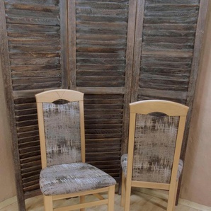 4-Fußstuhl HOME AFFAIRE Stühle Gr. B/H/T: 44 cm x 97 cm x 45 cm, 2 St., Struktur, Massivholz, braun (buche, schoko) 4-Fuß-Stühle