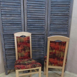 4-Fußstuhl HOME AFFAIRE Stühle Gr. B/H/T: 44 cm x 97 cm x 45 cm, 2 St., Struktur, Massivholz, rot (buche, rot, terra) 4-Fuß-Stühle