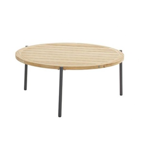 4 Seasons Kaffeetisch Yoga 90 cm- Aluminium anthrazit/Teak