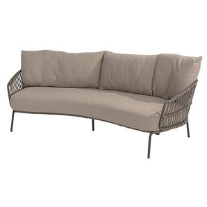 4 Seasons Sofa Capalbio 3sitzer Edelstahl terre grau / Rope. Auflagen 100% Polypropylen