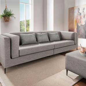 4-Sitzer INOSIGN Roma Sofas Gr. B/H/T: 306 cm x 83 cm x 113 cm, Struktur fein, grau (taupe) 4-Sitzer-Sofas