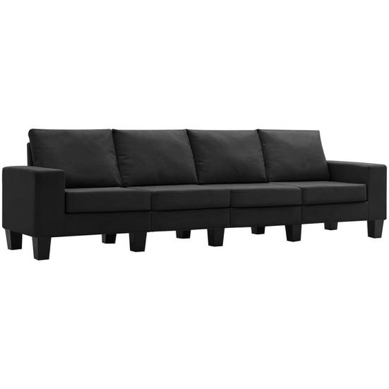 4-Sitzer-Sofa Schwarz Stoff