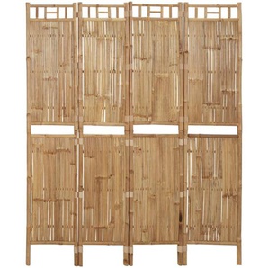 4-tlg. Raumteiler Bambus 160x180 cm