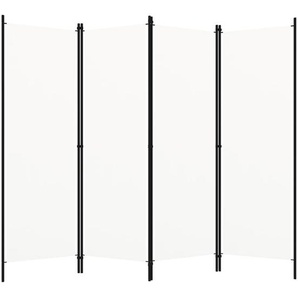 4-tlg. Raumteiler Weiß 200x180 cm