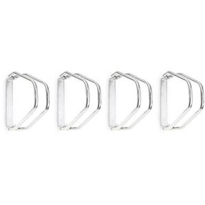 4 x Fahrradständer im Set, Wandparker als Einzelständer, zur Wandmontage, verstellbar, hbt 32,5 x 9 x 28,5 cm, silber
