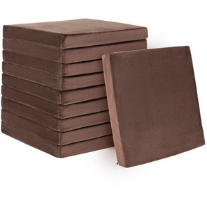 45 x 45 cm Große Memory-Schaum-Sitzkissen 5 cm Dicke Stuhlauflagen Braun