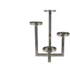 4er Kerzenhalter - silber - Stahl - 26,5 cm - 32 cm - 26 cm | Möbel Kraft