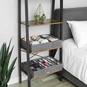 4er-Set Aufbewahrungsbox Faltbox Grau
