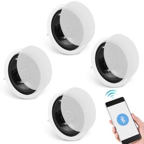 4er-Set Bluetooth-Deckenlautsprecher ca. 17 cm, 150 W, Wandlautsprechersystem mit 8 Ω Impedanz und 89 dB Empfindlichkeit, für Küche zu Hause, Wohnzimmer, Schlafzimmer oder überdachte Veranden DPXDYSQ65YCSYB22LV2