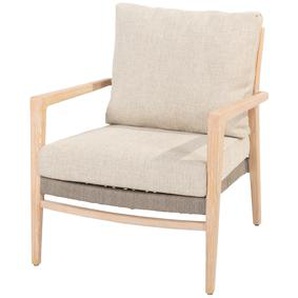 4Seasons Julia Dining Stuhl Low Teak gebürstet inkl. 2 Kissen