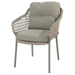 4Seasons Jura Stapelstuhl Edelstahl Olive inkl. 2 Kissen