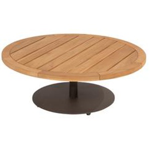 4Seasons Volta natural Teak Kaffeetisch Säulenfuß