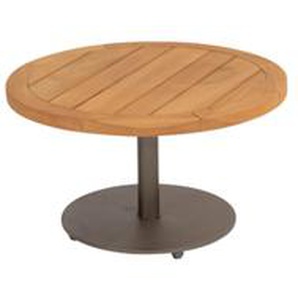 4Seasons Volta natural Teak Kaffeetisch Säulenfuß