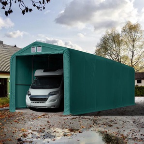 4x16m Zeltgarage, PRIMEtex-Plane, dunkelgrün, ohne Statik - (99479)