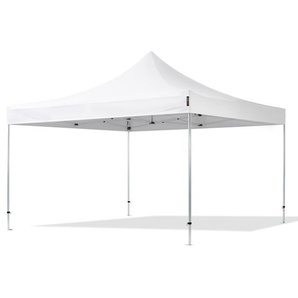 4x4m Aluminium Faltpavillon, ohne Seitenteile, weiß - (600172)
