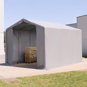 4x6m Zelthalle, PRIMEtex-Plane, grau, ohne Statik - (79977)