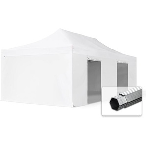 4x8m Aluminium Faltpavillon, inkl. 4 Seitenteile, weiß - (578701)