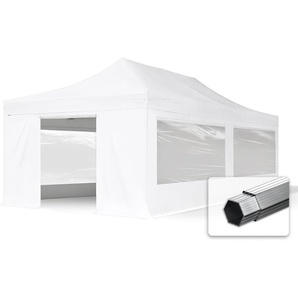 4x8m Aluminium Faltpavillon, inkl. 4 Seitenteile, weiß - (582035)