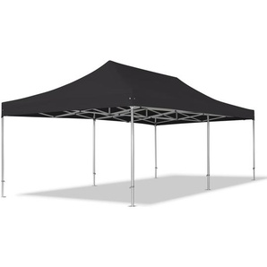 4x8m Aluminium Faltpavillon, ohne Seitenteile, schwarz - (59061)