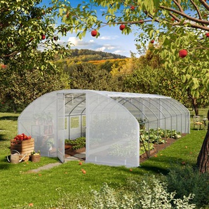 4x8m Foliengewächshaus, PE-Plane, weiß - (9000)